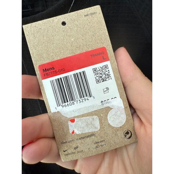 Nike Men's Black Dri-FIT Crew Long Sleeve T-Shirt Size L - Picture 7 of 9